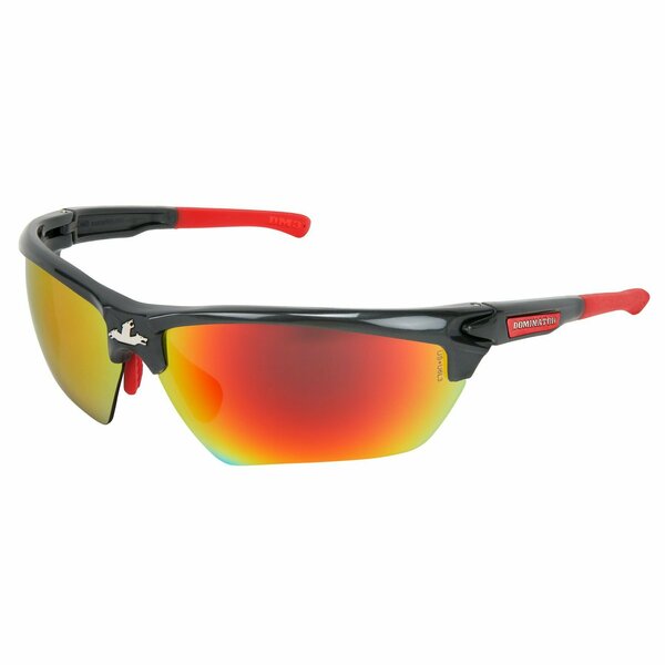 Mcr Safety Glasses, Dominator DM3 Gun Metal, Fire Polarized DM131RZ